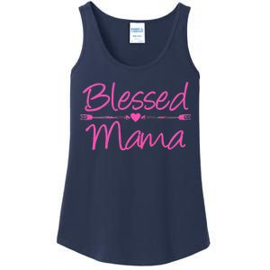 Blessed Mama Heart Arrows Mom Ladies Essential Tank