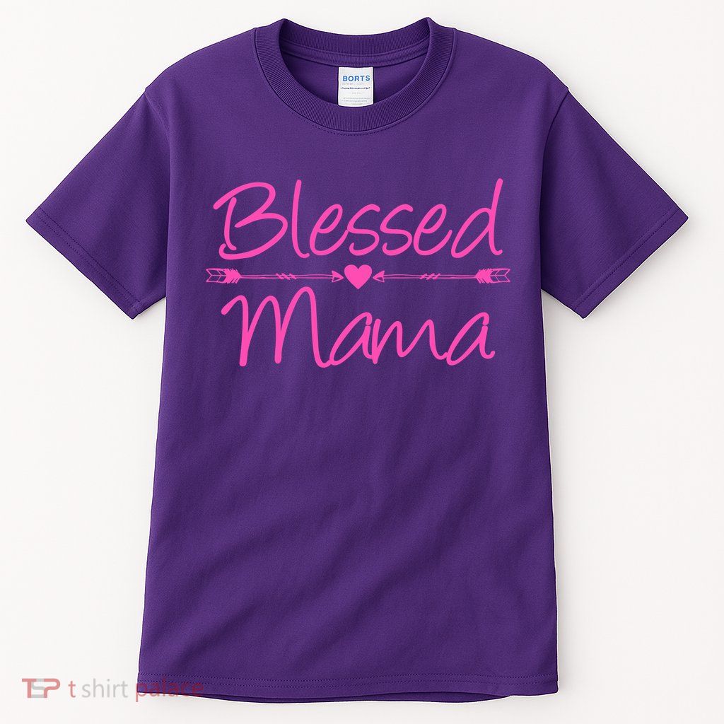 Blessed Mama Heart Arrows Mom Tall T-Shirt