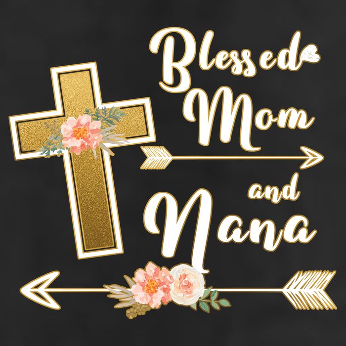Blessed Mom And Nana Cross Floral  Hat