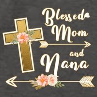Blessed Mom And Nana Cross Floral  Vector Backpack