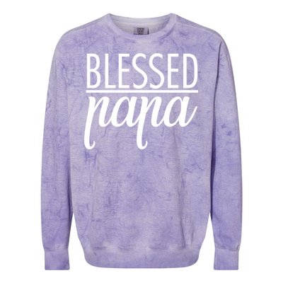 Blessed Papa Colorblast Crewneck Sweatshirt