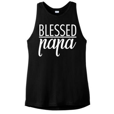 Blessed Papa Ladies PosiCharge Tri-Blend Wicking Tank