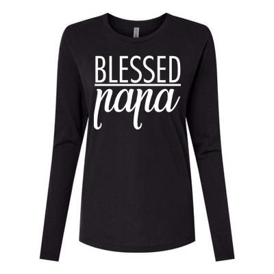 Blessed Papa Womens Cotton Relaxed Long Sleeve T-Shirt