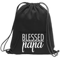 Blessed Papa Sweatshirt Cinch Pack Bag