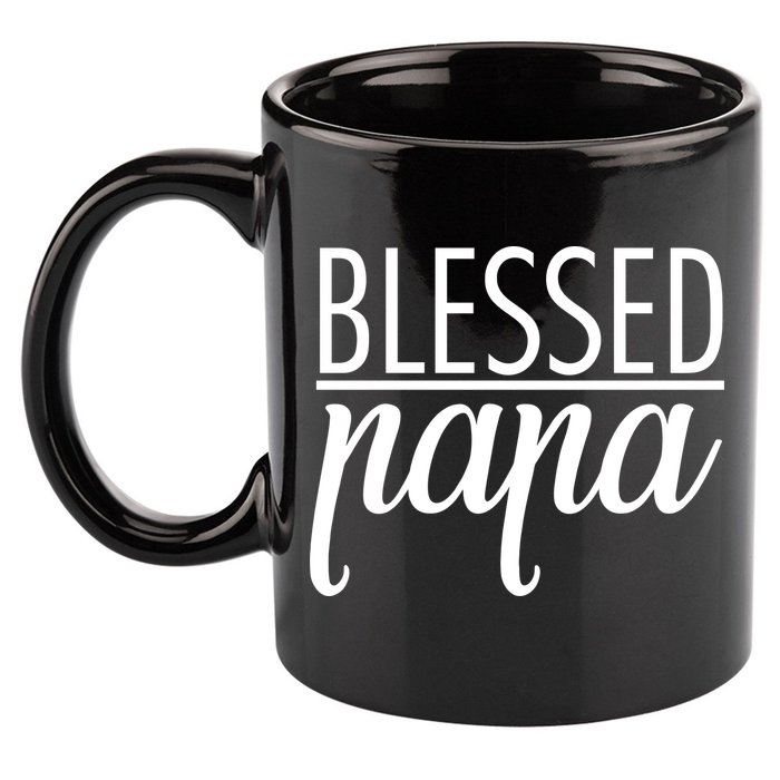 Blessed Papa 11oz C Handle Ceramic Mug