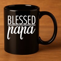 Blessed Papa 11oz C Handle Ceramic Mug