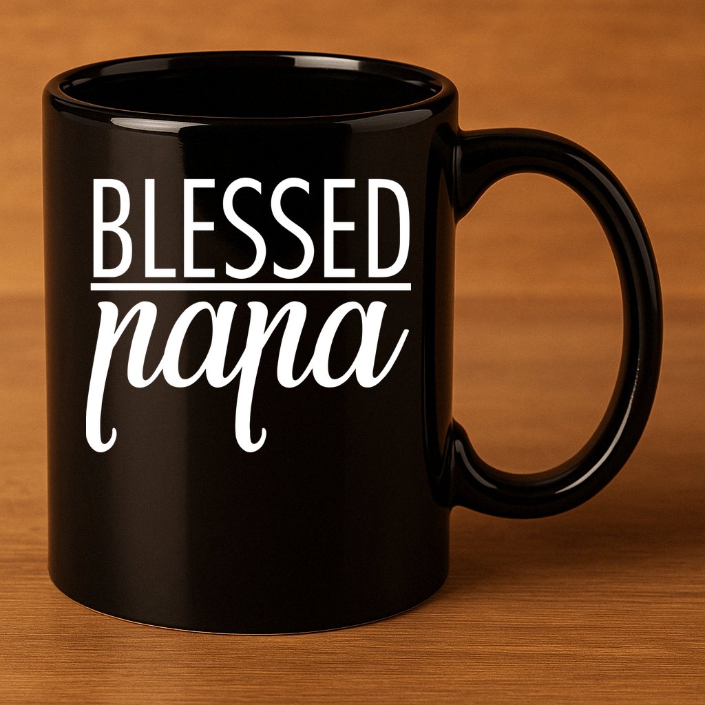 Blessed Papa 11oz C Handle Ceramic Mug