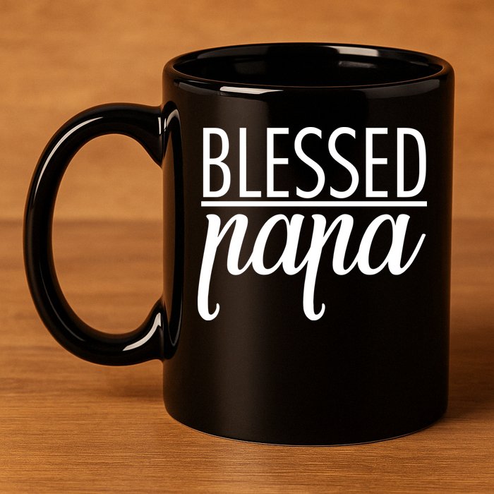 Blessed Papa 11oz C Handle Ceramic Mug