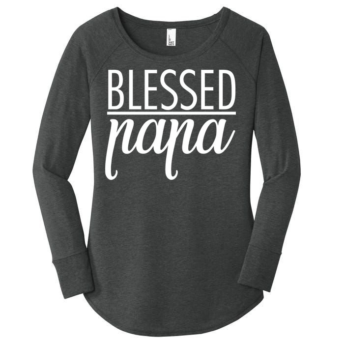 Blessed Papa Women's Perfect Tri Tunic Long Sleeve Shirt