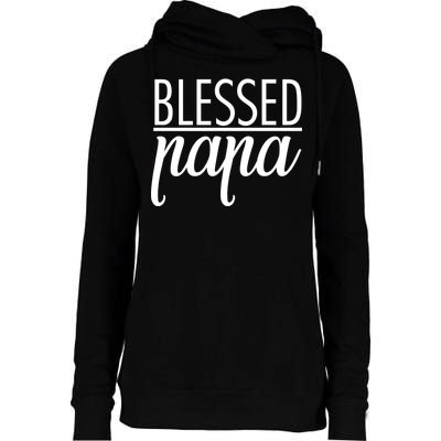 Blessed Papa Womens Funnel Neck Pullover Hood