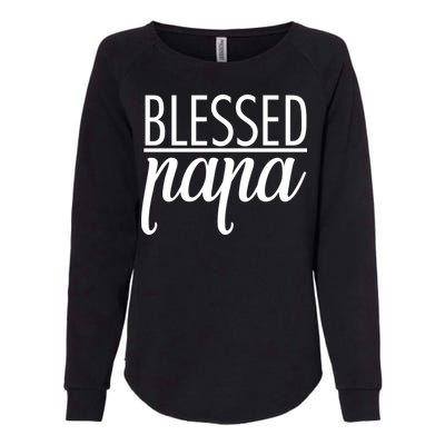 Blessed Papa Womens California Wash Sweatshirt