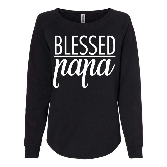 Blessed Papa Womens California Wash Sweatshirt