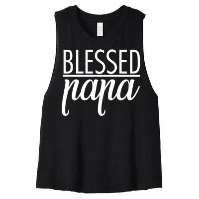 Blessed Papa Women's Racerback Cropped Tank