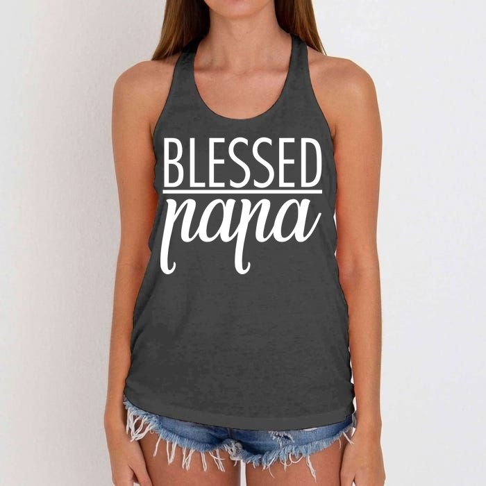 Blessed Papa Women's Knotted Racerback Tank