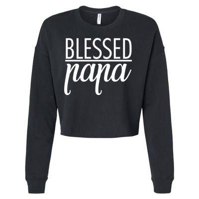 Blessed Papa Cropped Pullover Crew