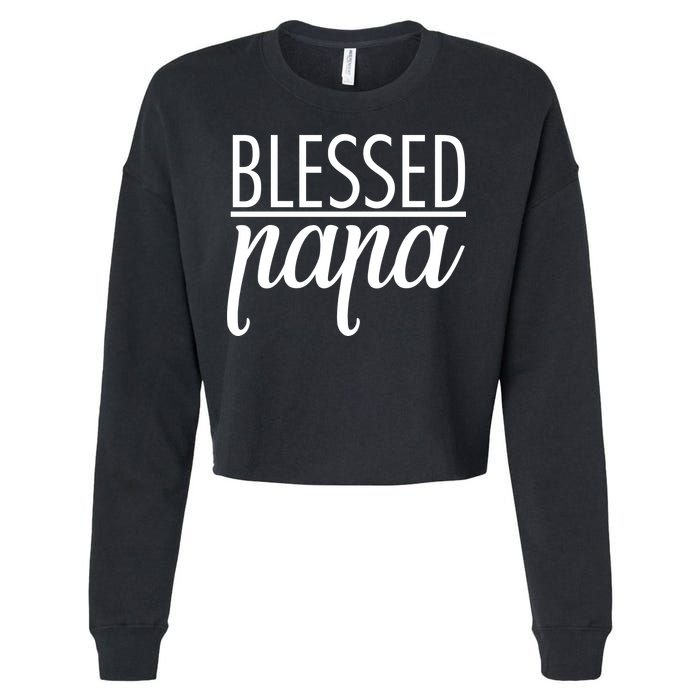 Blessed Papa Cropped Pullover Crew