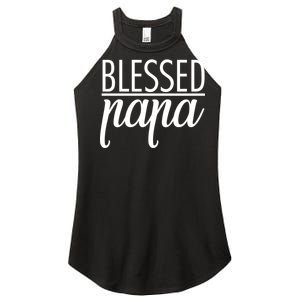 Blessed Papa Women's Perfect Tri Rocker Tank