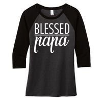 Blessed Papa Women's Tri-Blend 3/4-Sleeve Raglan Shirt