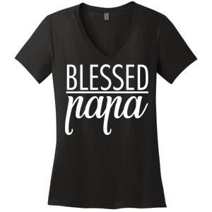 Blessed Papa Women's V-Neck T-Shirt