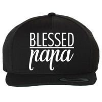 Blessed Papa Wool Snapback Cap