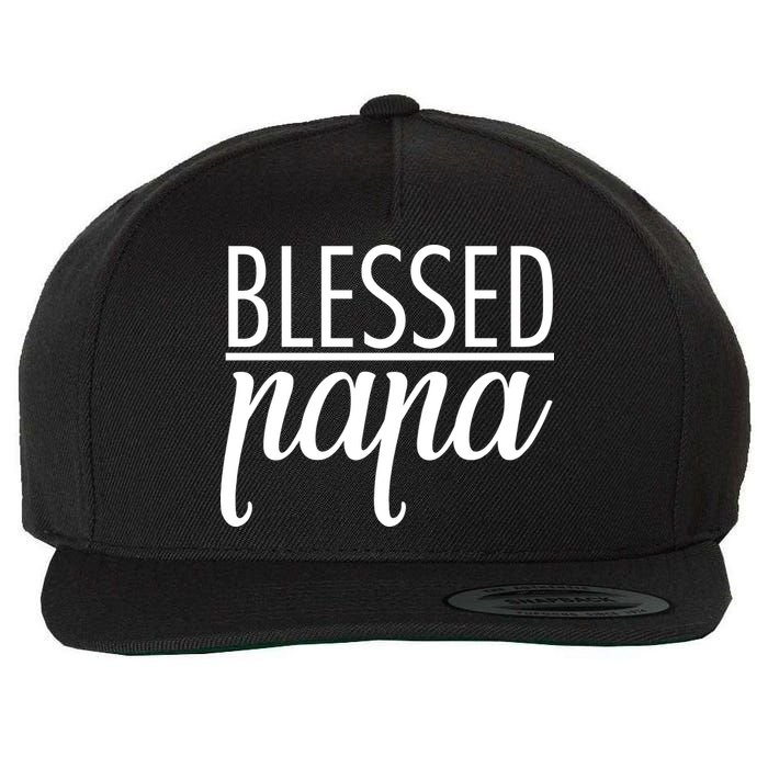 Blessed Papa Wool Snapback Cap