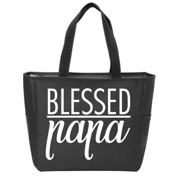 Blessed Papa Zip Tote Bag