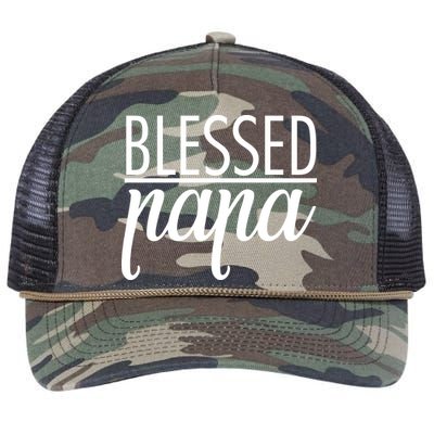 Blessed Papa Retro Rope Trucker Hat Cap