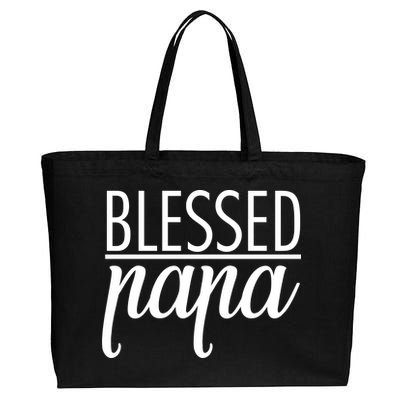 Blessed Papa Cotton Canvas Jumbo Tote