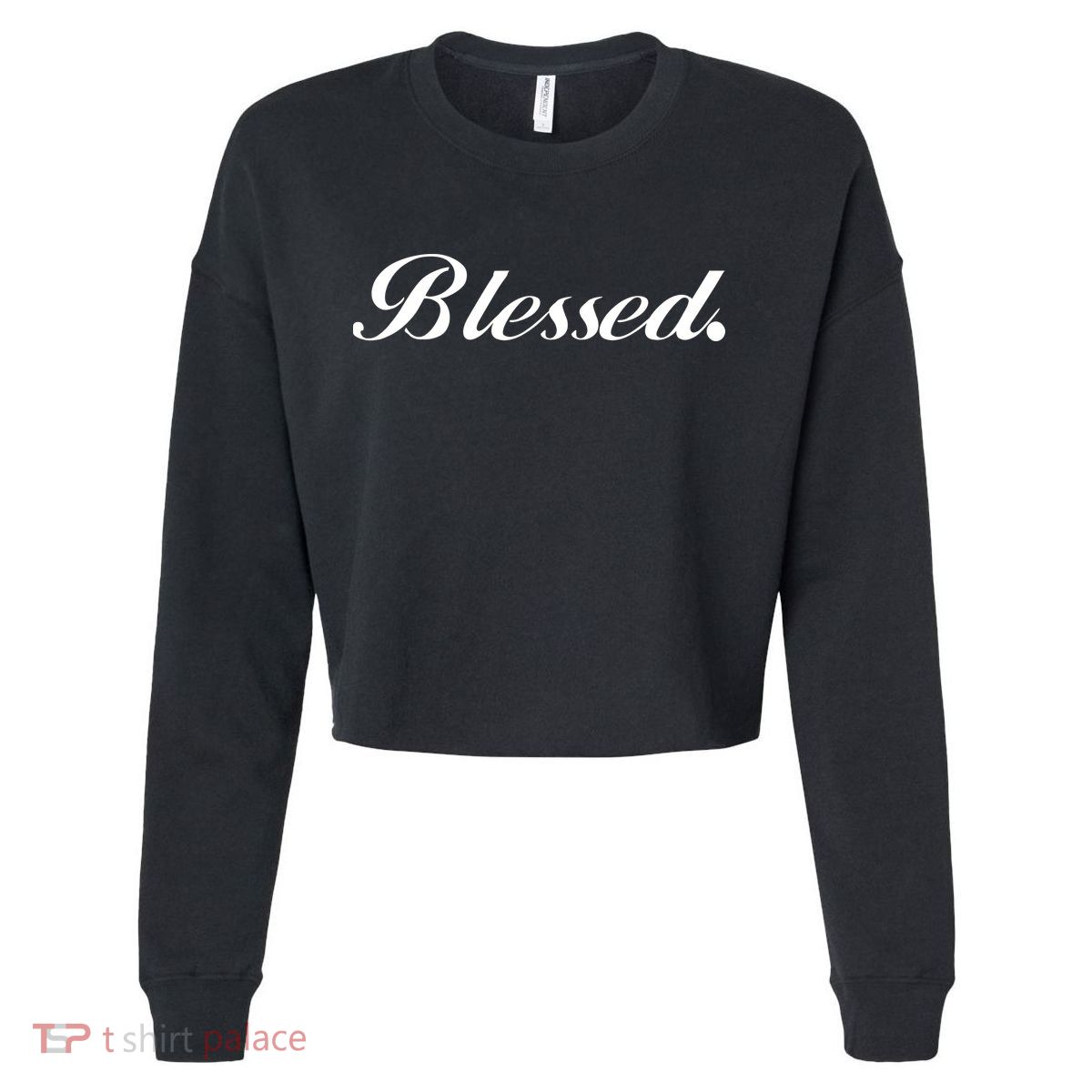 Blessed Signature Cropped Pullover Crew