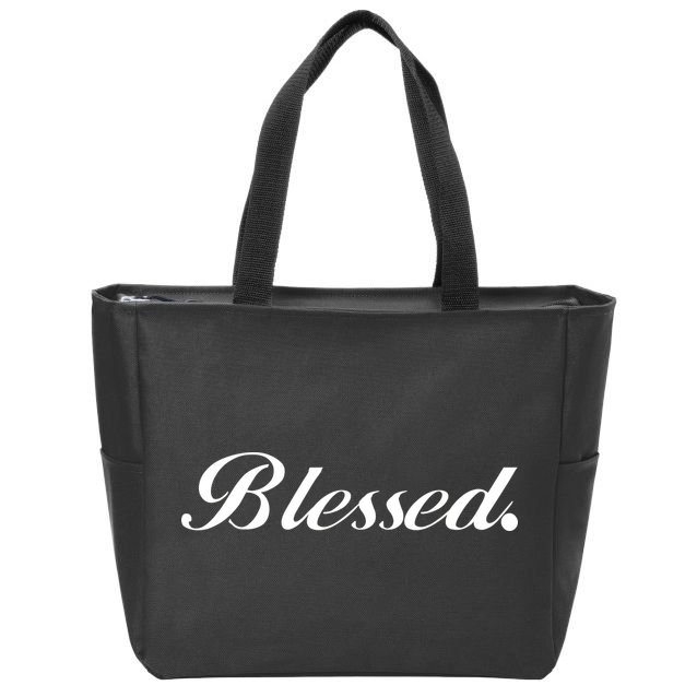 Blessed Signature Zip Tote Bag