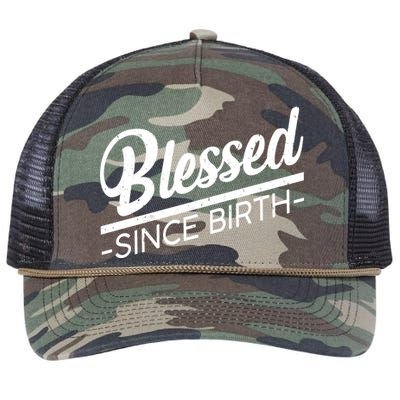 Blessed Since Birth Retro Rope Trucker Hat Cap