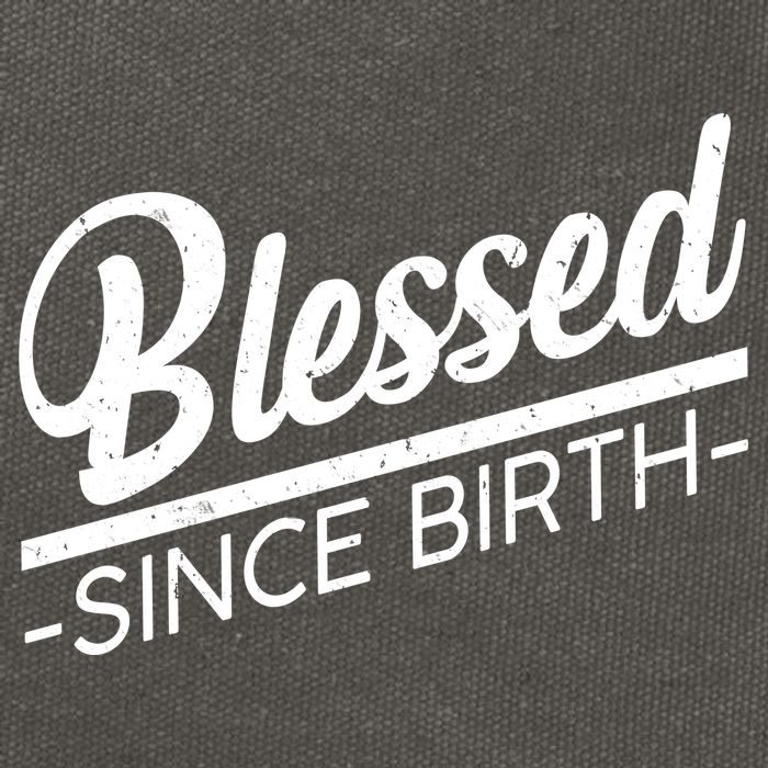 Blessed Since Birth Cotton Canvas Backpack