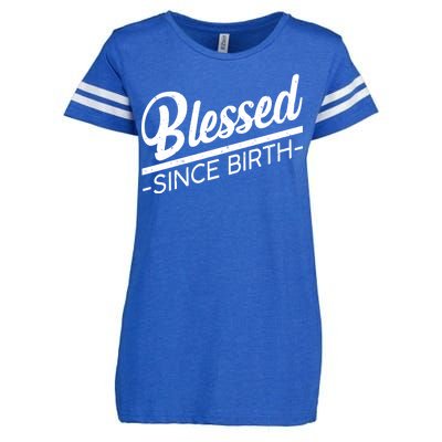 Blessed Since Birth Enza Ladies Jersey Football T-Shirt