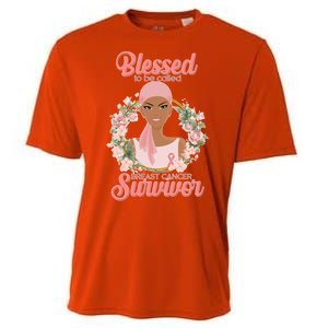 Blessed To Be Call Breast Cancer Survivor Pink Warrior Cooling Performance Crew T-Shirt