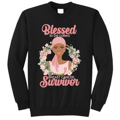 Blessed To Be Call Breast Cancer Survivor Pink Warrior Sweatshirt