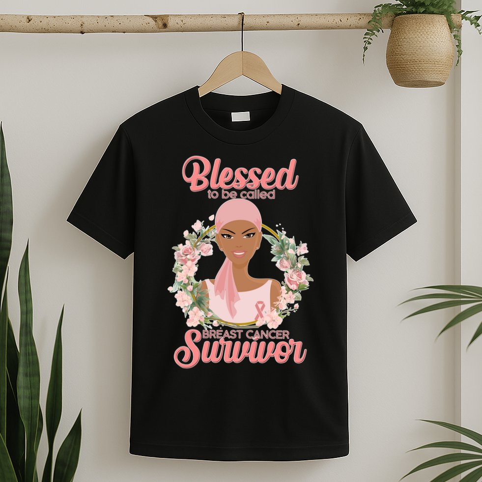 Blessed To Be Call Breast Cancer Survivor Pink Warrior T-Shirt