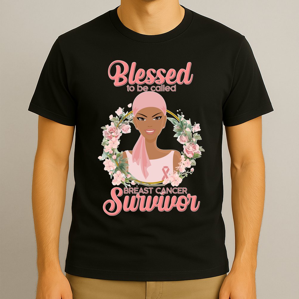 Blessed To Be Call Breast Cancer Survivor Pink Warrior T-Shirt