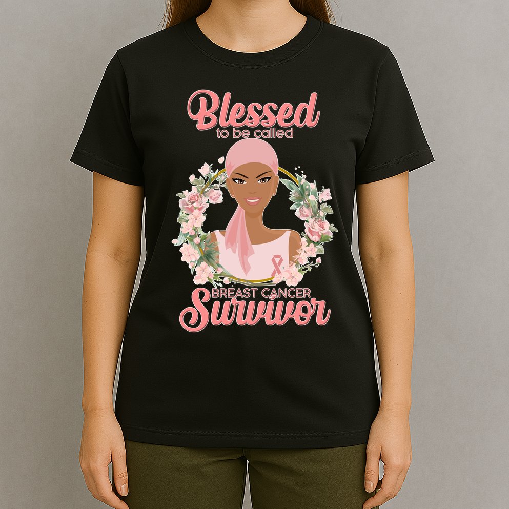 Blessed To Be Call Breast Cancer Survivor Pink Warrior T-Shirt