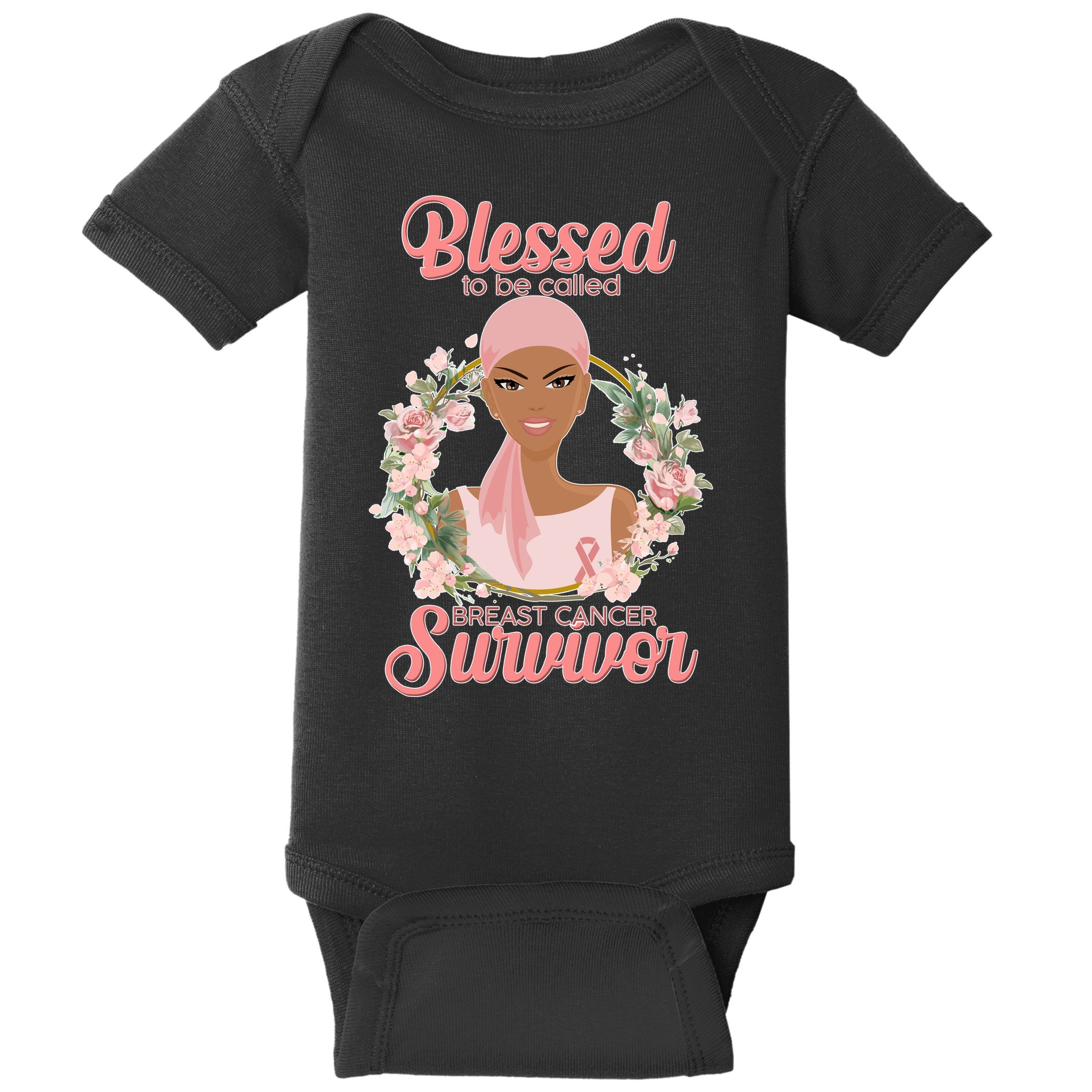 Blessed To Be Call Breast Cancer Survivor Pink Warrior Baby Bodysuit