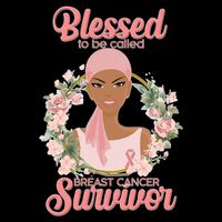 Blessed To Be Call Breast Cancer Survivor Pink Warrior Women's V-Neck T-Shirt