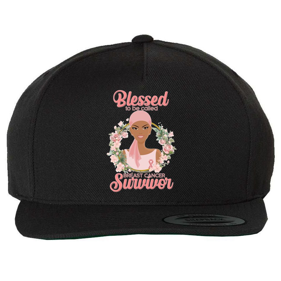Blessed To Be Call Breast Cancer Survivor Pink Warrior Wool Snapback Cap