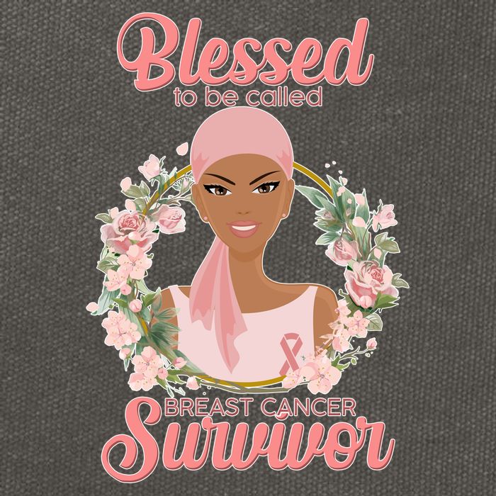 Blessed To Be Call Breast Cancer Survivor Pink Warrior Cotton Canvas Backpack