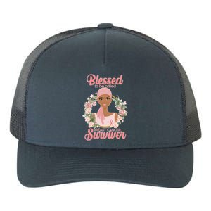 Blessed To Be Call Breast Cancer Survivor Pink Warrior Yupoong Adult 5-Panel Trucker Hat