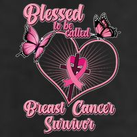 Blessed To Be Called Breast Cancer Survivor Butterflies Ribbon Cross Golf Towel