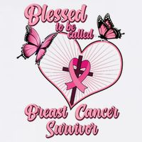 Blessed To Be Called Breast Cancer Survivor Butterflies Ribbon Cross Garment-Dyed Sweatshirt