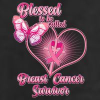Blessed To Be Called Breast Cancer Survivor Pink Ribbon Cross 25L Jumbo Tote