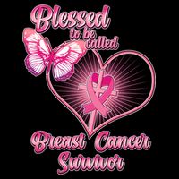 Blessed To Be Called Breast Cancer Survivor Pink Ribbon Cross Women's V-Neck T-Shirt