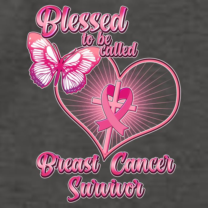 Blessed To Be Called Breast Cancer Survivor Pink Ribbon Cross Vector Backpack
