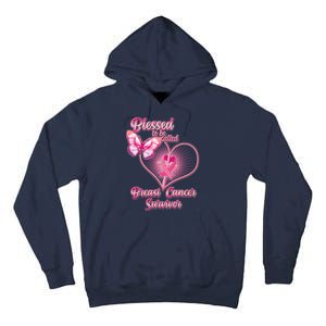 Blessed To Be Called Breast Cancer Survivor Pink Ribbon Cross Tall Hoodie