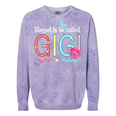 Blessed To Be Called Gigi Colorblast Crewneck Sweatshirt